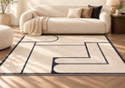 Modern Geometric Area Rug for Living Room
