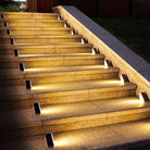 Solar Powered Stair Lights with Dusk Sensor, Waterproof LED Outdoor Step Lights