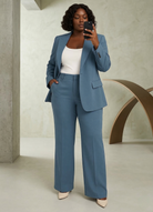 Women's Tailored Blazer & Trousers Set - Slim Fit Two-Piece Suit