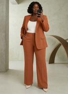 Women's Tailored Blazer & Trousers Set - Slim Fit Two-Piece Suit