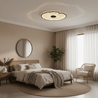 Plafondlamp Scandinavisch Lotusbladvorm met Geïntegreerde LED en Houtnerf Design