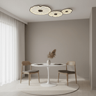 Plafondlamp Scandinavisch Lotusbladvorm met Geïntegreerde LED en Houtnerf Design