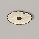 Plafondlamp Scandinavisch Lotusbladvorm met Geïntegreerde LED en Houtnerf Design