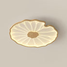 Plafondlamp Scandinavisch Lotusbladvorm met Geïntegreerde LED en Houtnerf Design