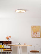 Plafondlamp Scandinavisch Lotusbladvorm met Geïntegreerde LED en Houtnerf Design