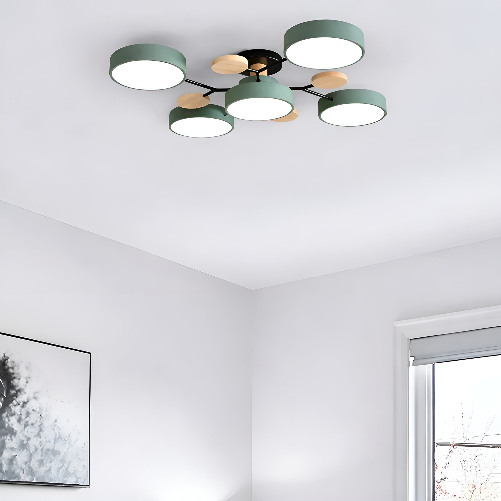 Plafondlamp Scandinavisch met Multi-Arm Design en Geïntegreerde LED