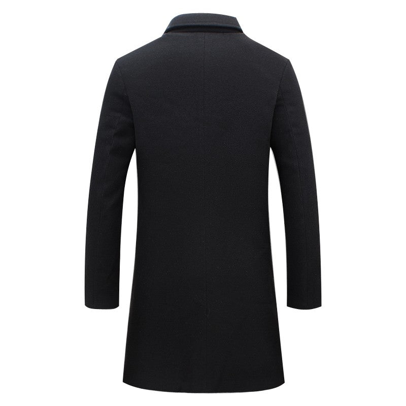 Men's Winter Trench Coat - Tailored Wool-Blend Overcoat