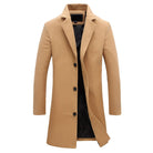 Men's Winter Trench Coat - Tailored Wool-Blend Overcoat