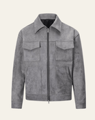 Men's Field Jacket in Vegan Suede with Functional Pockets