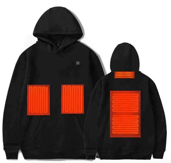 Unisex Heated Hoodie - USB Rechargeable with Adjustable Warmth