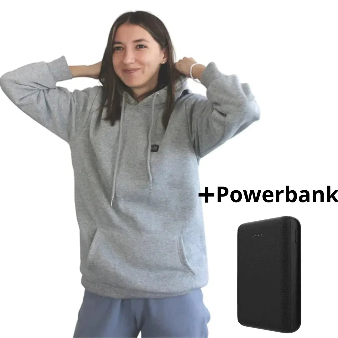Unisex Heated Hoodie - USB Rechargeable with Adjustable Warmth