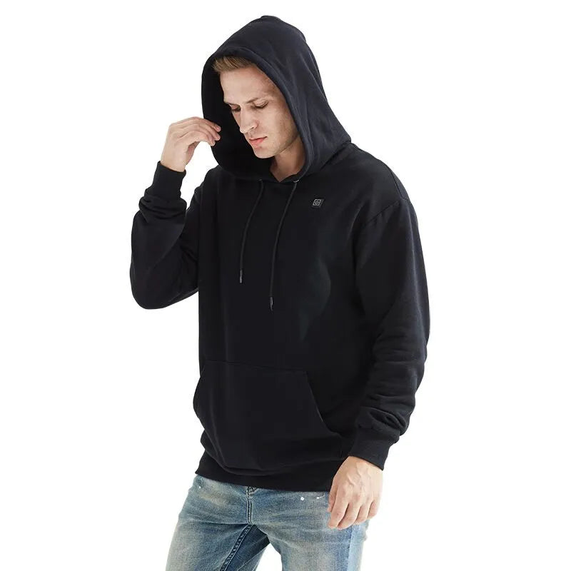 Unisex Heated Hoodie - USB Rechargeable with Adjustable Warmth
