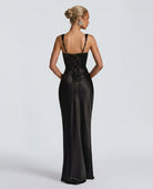 Women's Sequin Maxi Dress - Sleeveless Cocktail Dress