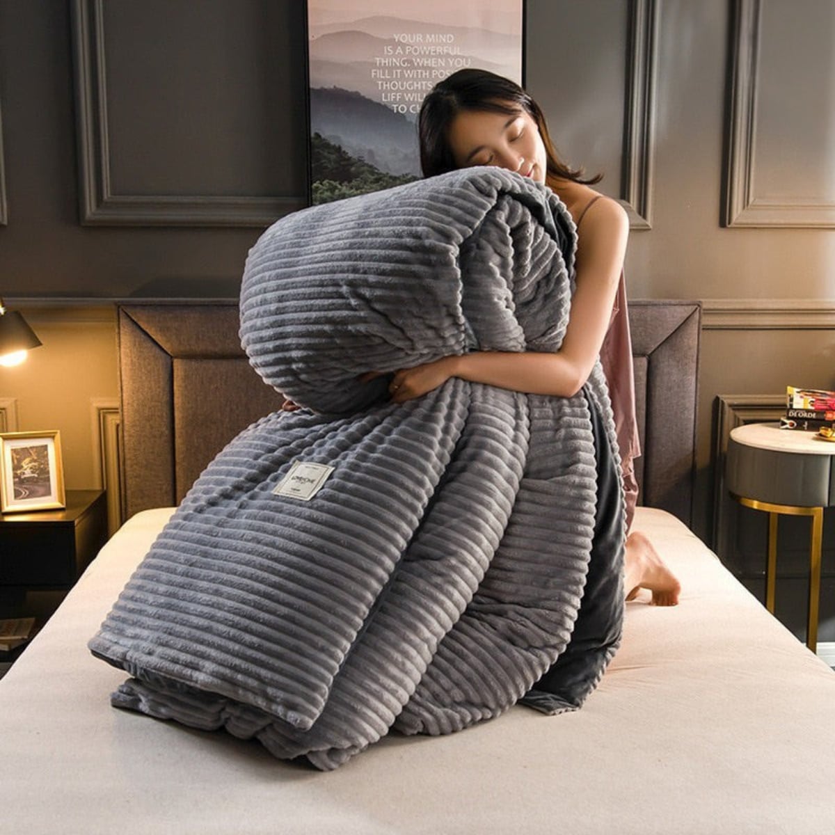 quilted duvet cover set with pillowcase in yellow