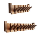 Wooden Coat Rack Piano Design – Walnut and Beech Wall Hooks