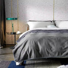 reversible sherpa fleece throw blanket in gray