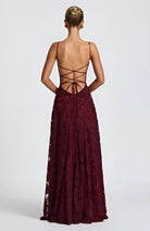 Women's Maxi Dress Floral Spaghetti Strap Fitted Bodice