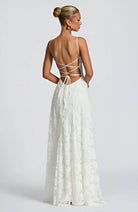 Women's Maxi Dress Floral Spaghetti Strap Fitted Bodice