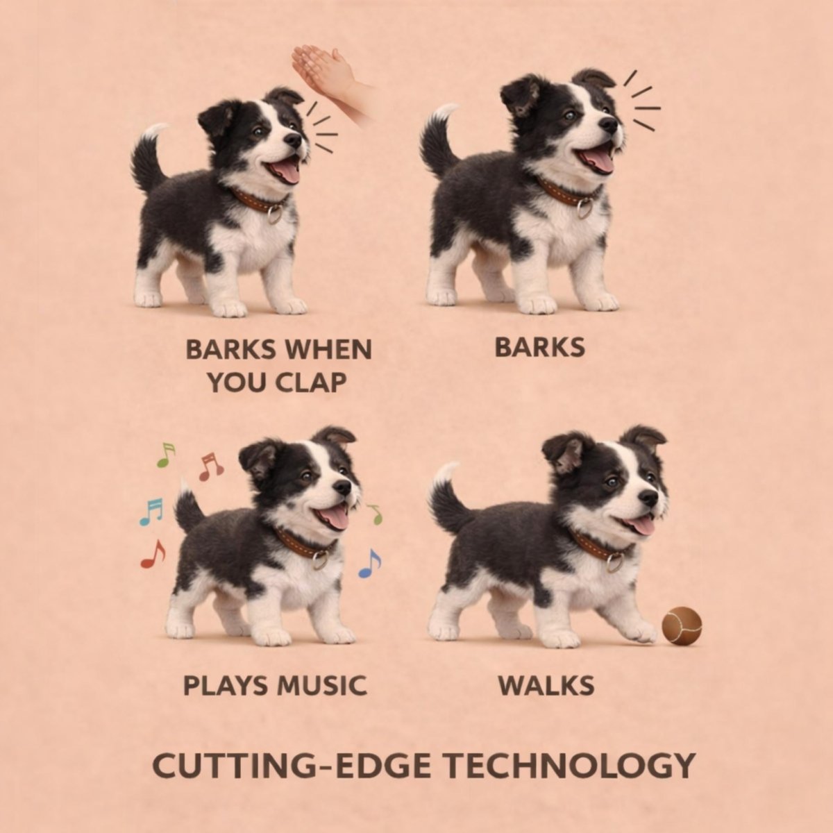 Interactive Walking Barking Dog Toy – Plush Electronic Puppy