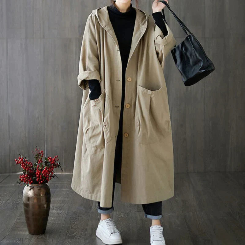 Lysanne | Trenchcoat voor Dames – Oversized Stijl met Functionele Zakdetails