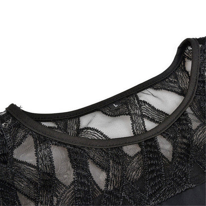 Elisa Chiffon Jurk | Plus-size damesjurk met asymmetrische laag en elegante uitsneden