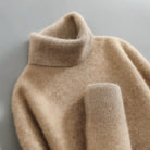 Women's Ribbed Turtleneck Sweater with Long Sleeves