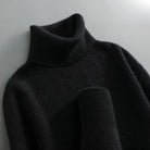 Women's Ribbed Turtleneck Sweater with Long Sleeves