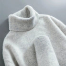 Women's Ribbed Turtleneck Sweater with Long Sleeves