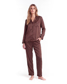 Women's Silk Pajama Set – Long Sleeve Top & Pants Sleepwear