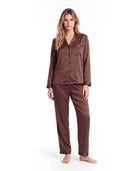 Women's Silk Pajama Set – Long Sleeve Top & Pants Sleepwear