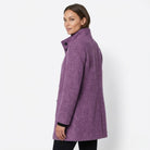 Soraya – Women's Coat with button closure and stand - up collar - Trench Coats - Purple - Taylor & Bennett