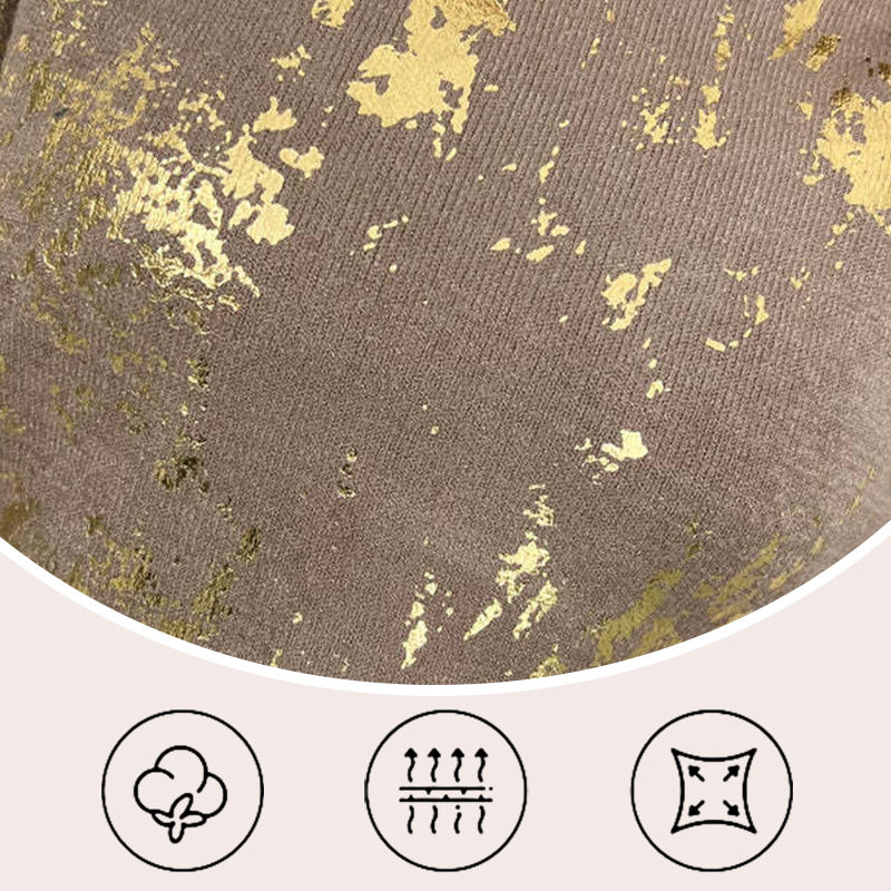 Women's Sweater with Gold Metallic Knit Detail