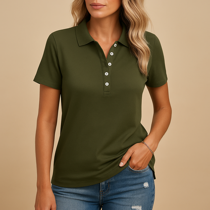 Dames Poloshirt – Getailleerde Pasvorm, Diverse Kleuren, Geschikt voor Casual en Formele Gelegenheden