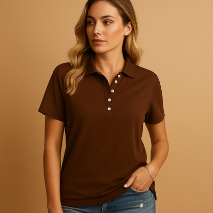 Dames Poloshirt – Getailleerde Pasvorm, Diverse Kleuren, Geschikt voor Casual en Formele Gelegenheden