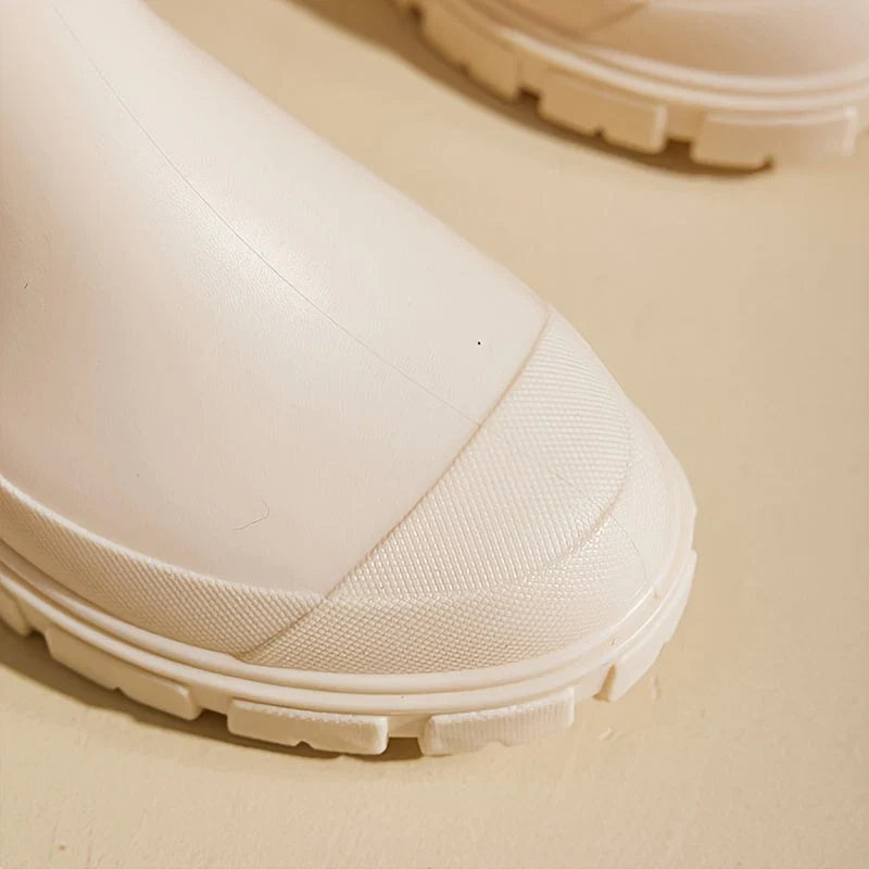 Women's Waterproof Rubber Rain Boots with Non-Slip Grip Sole