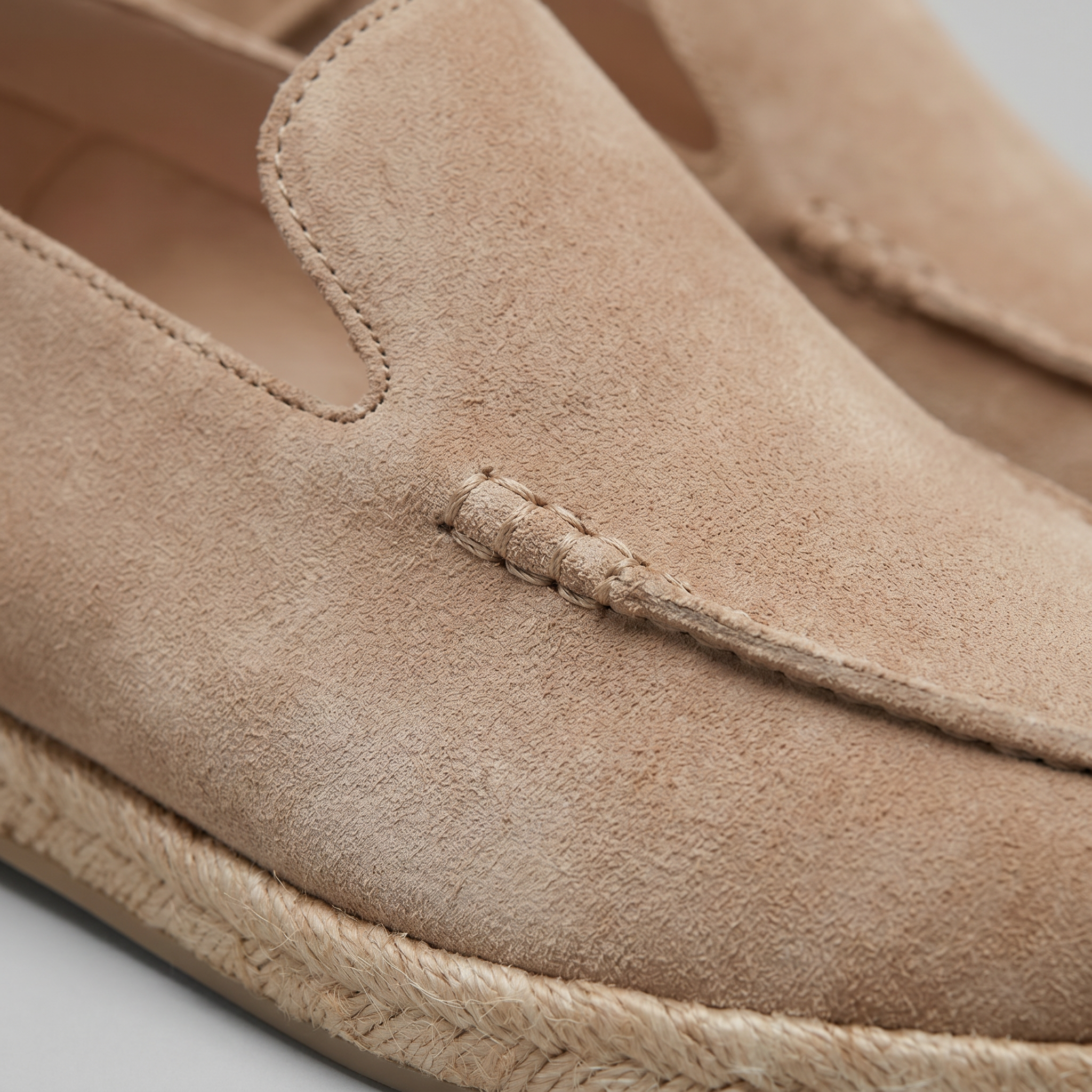 Men's Suede Espadrille Loafers - Summer Slip-On Shoes
