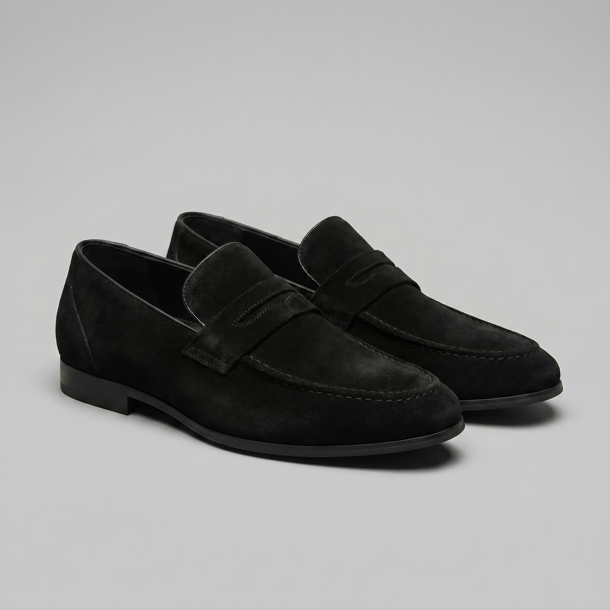 Men's Suede Penny Loafers Smart Casual Slip-On Shoes