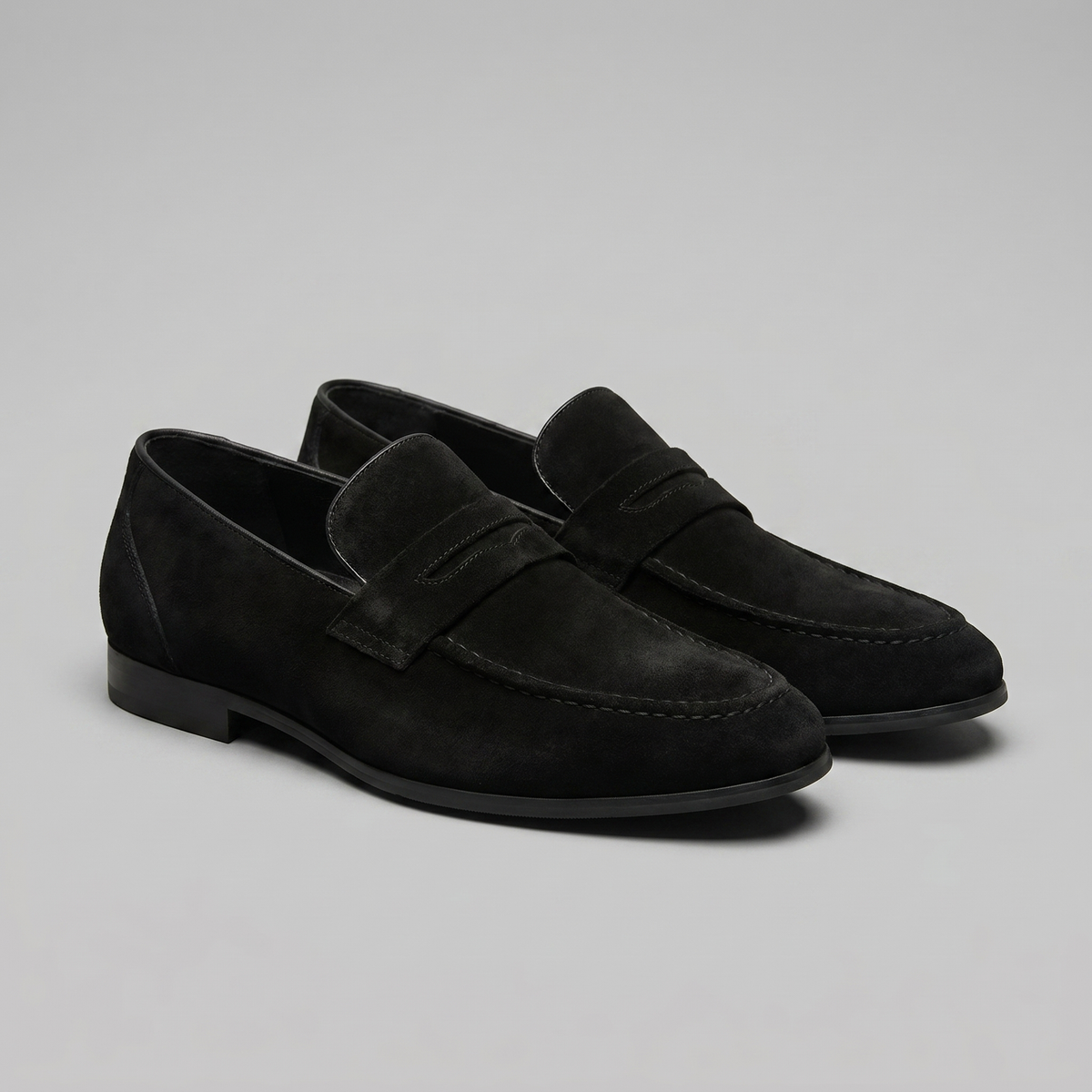 Men's Suede Penny Loafers Smart Casual Slip-On Shoes