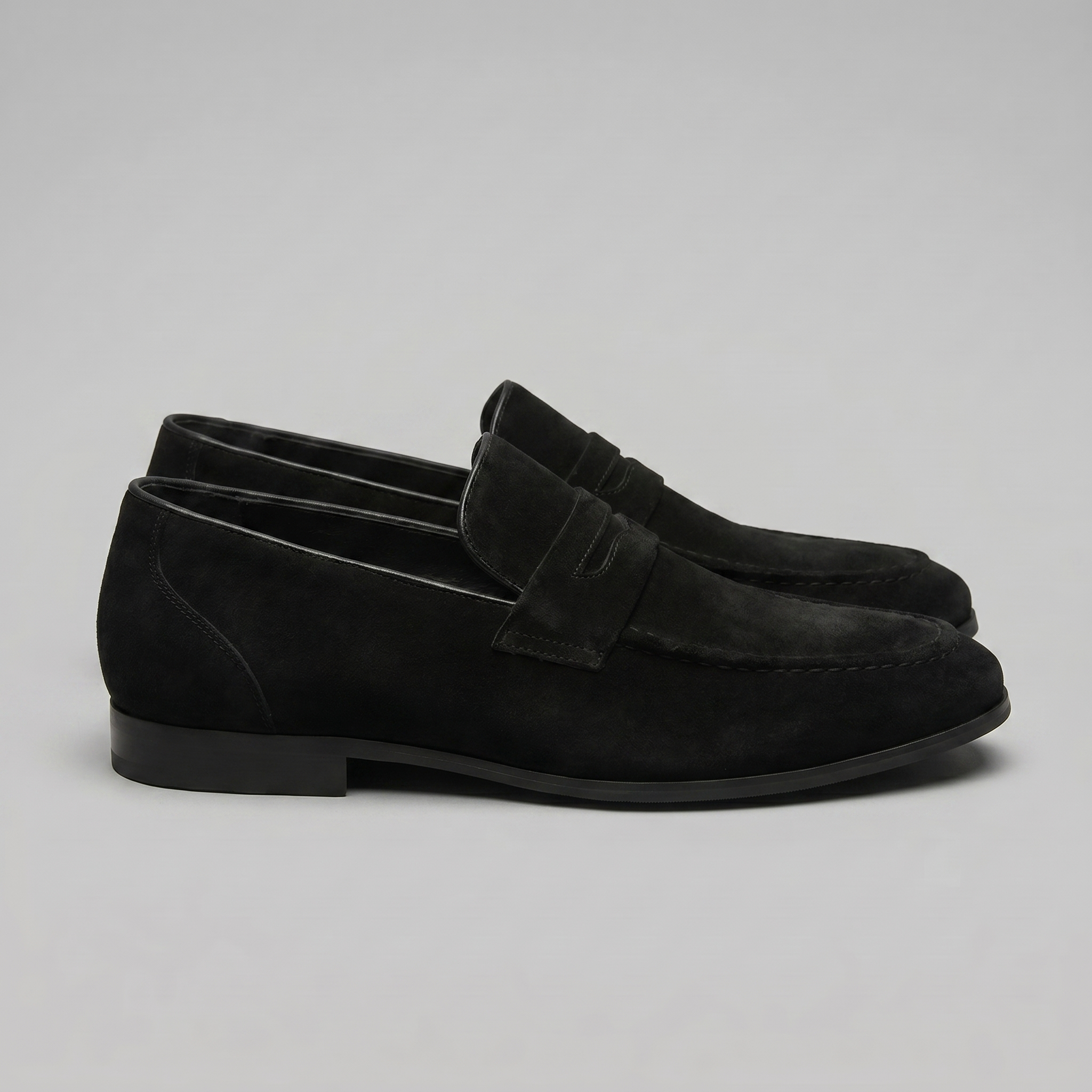 Men's Suede Penny Loafers Smart Casual Slip-On Shoes