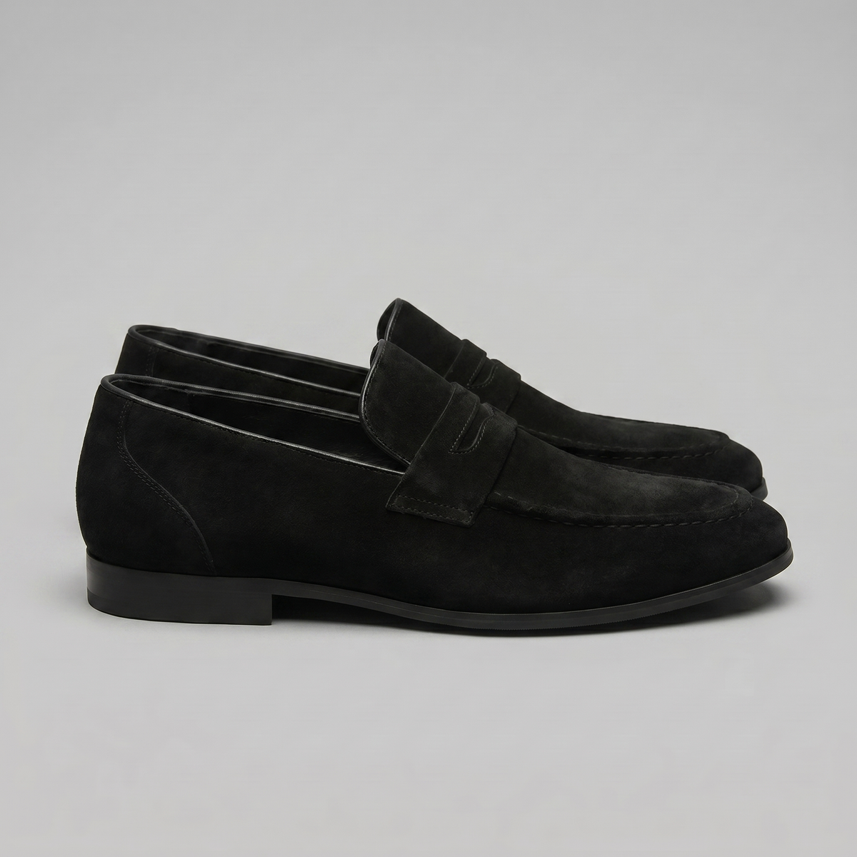 Men's Suede Penny Loafers Smart Casual Slip-On Shoes