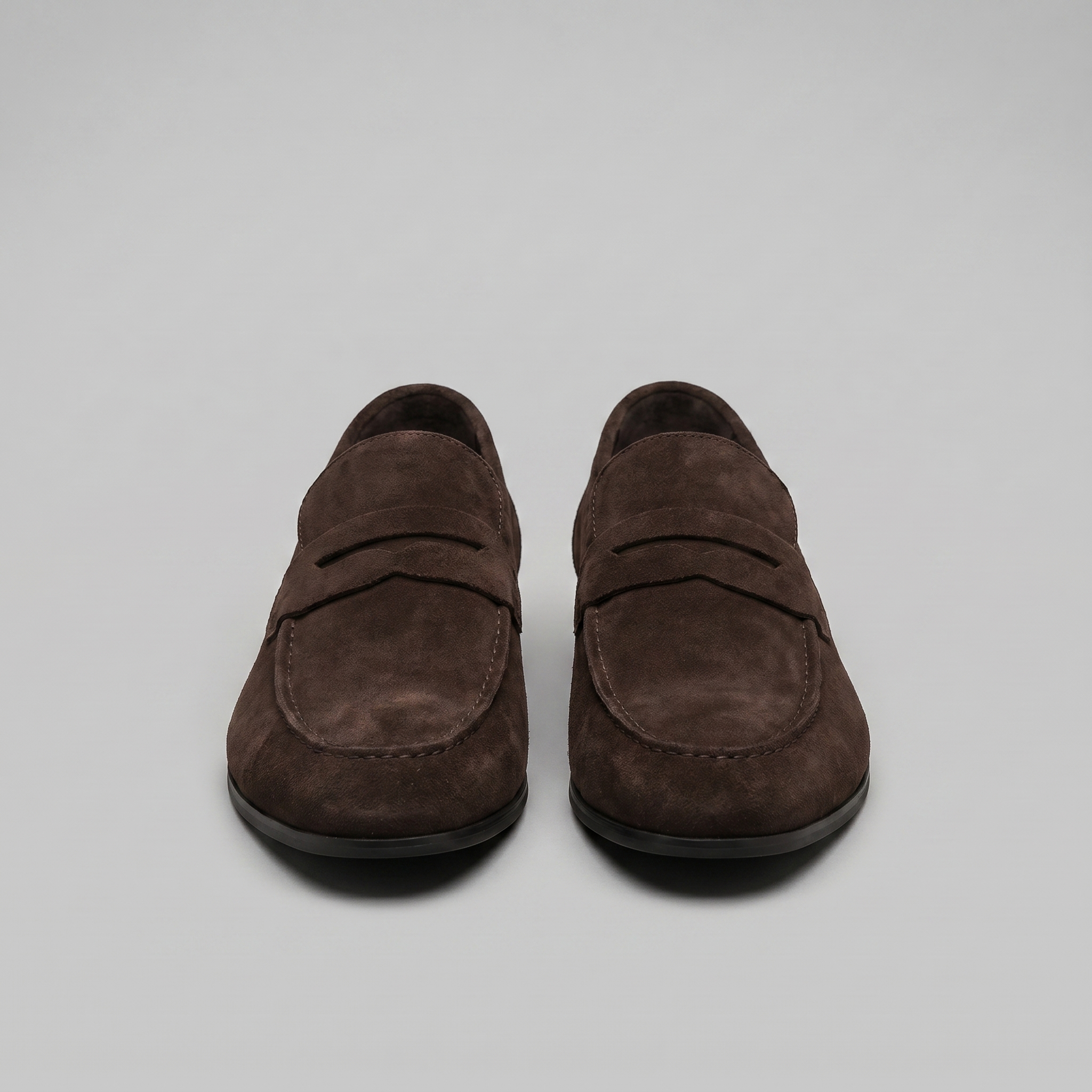 Men's Suede Penny Loafers Smart Casual Slip-On Shoes