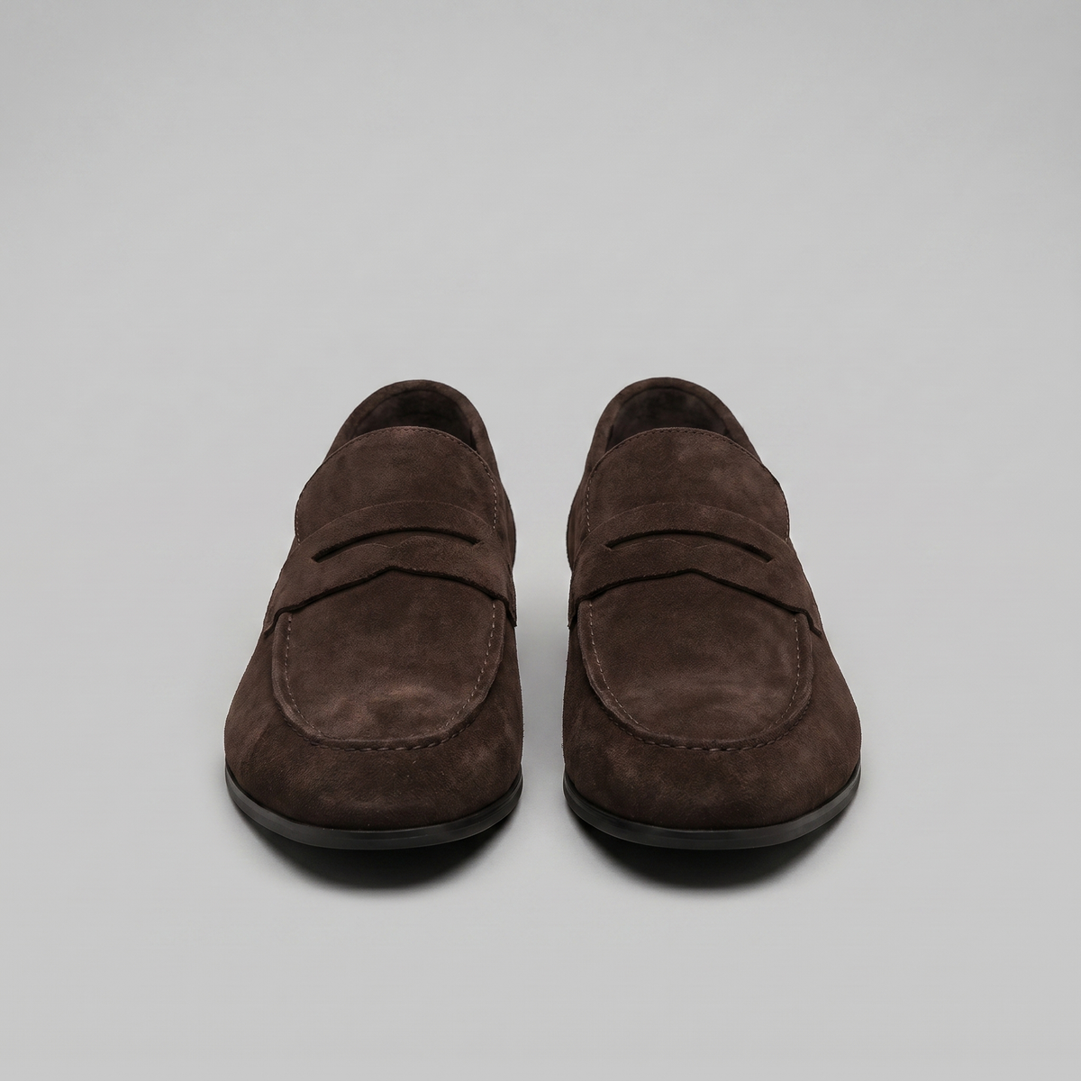 Men's Suede Penny Loafers Smart Casual Slip-On Shoes