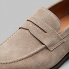 Men's Suede Penny Loafers Smart Casual Slip-On Shoes