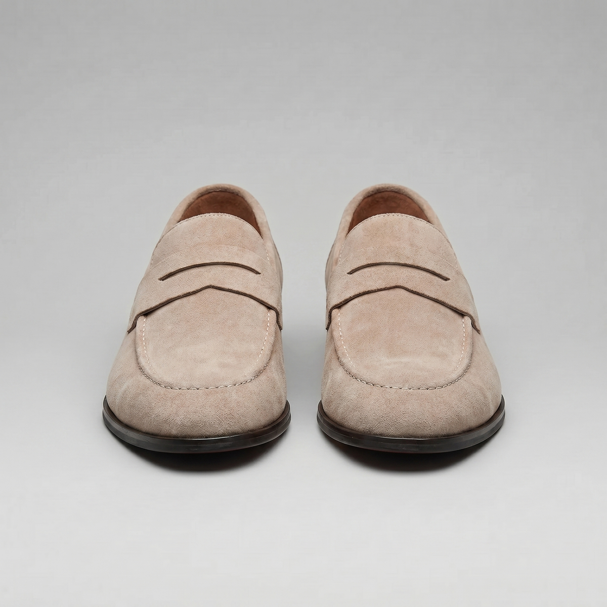 Men's Suede Penny Loafers Smart Casual Slip-On Shoes