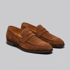 Men's Suede Penny Loafers Smart Casual Slip-On Shoes