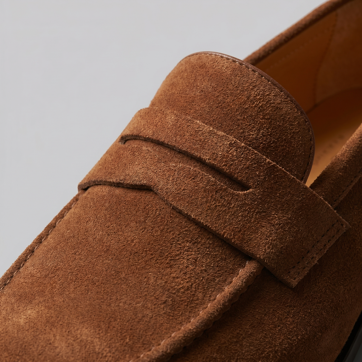 Men's Suede Penny Loafers Smart Casual Slip-On Shoes