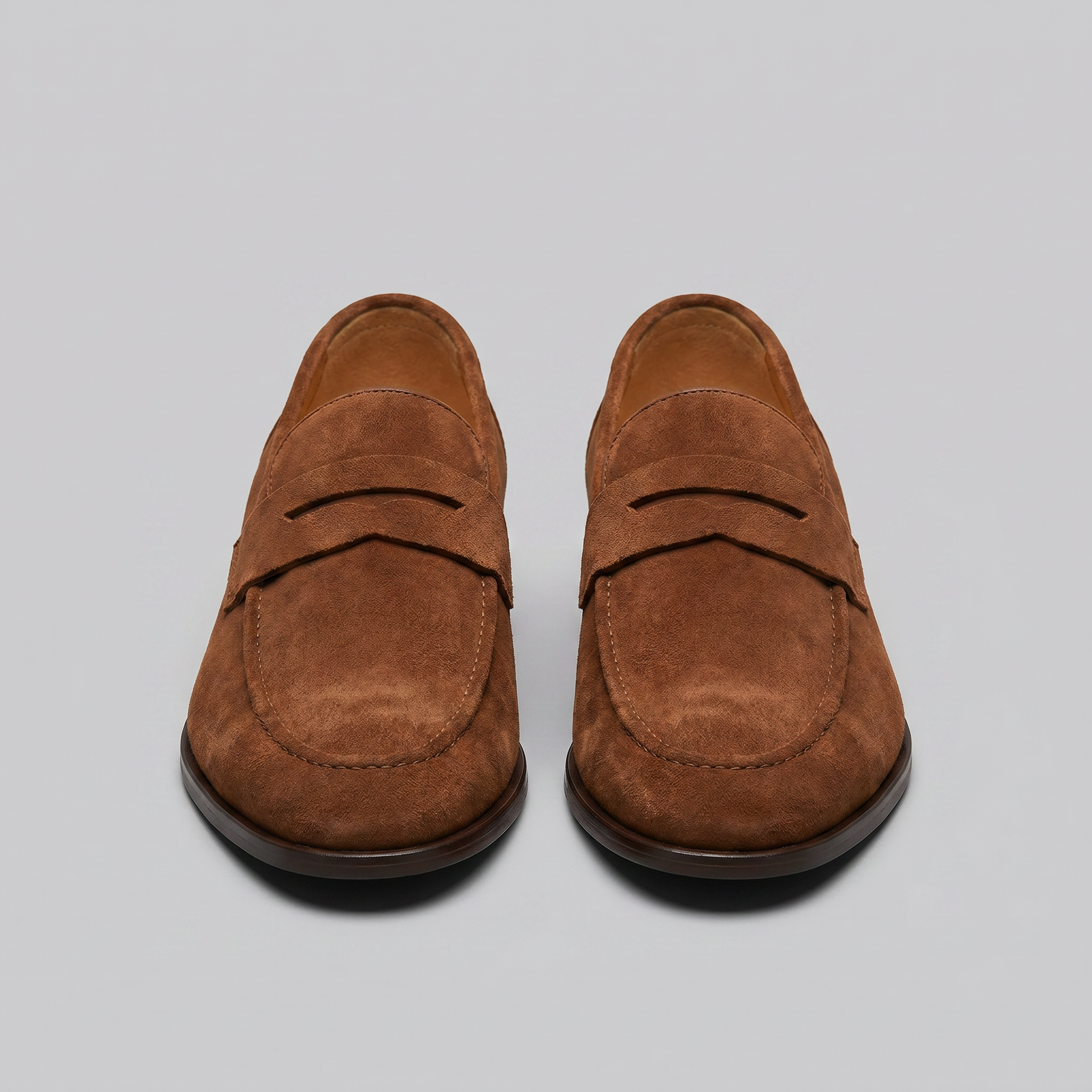 Men's Suede Penny Loafers Smart Casual Slip-On Shoes