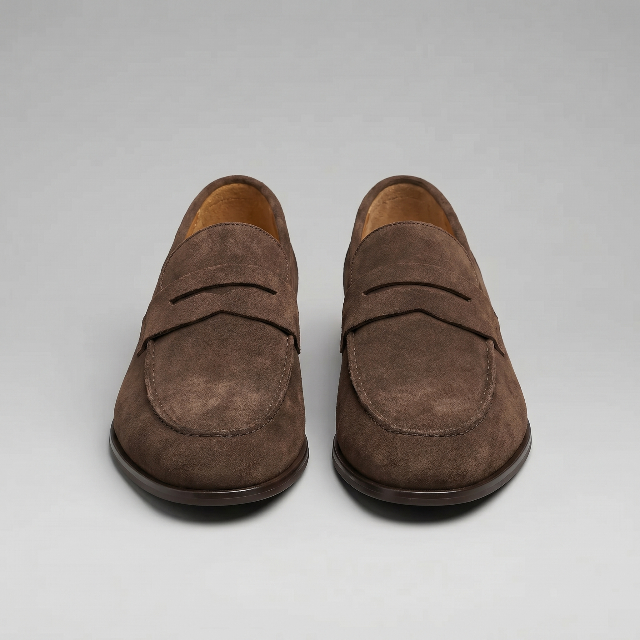 Men's Suede Penny Loafers Smart Casual Slip-On Shoes