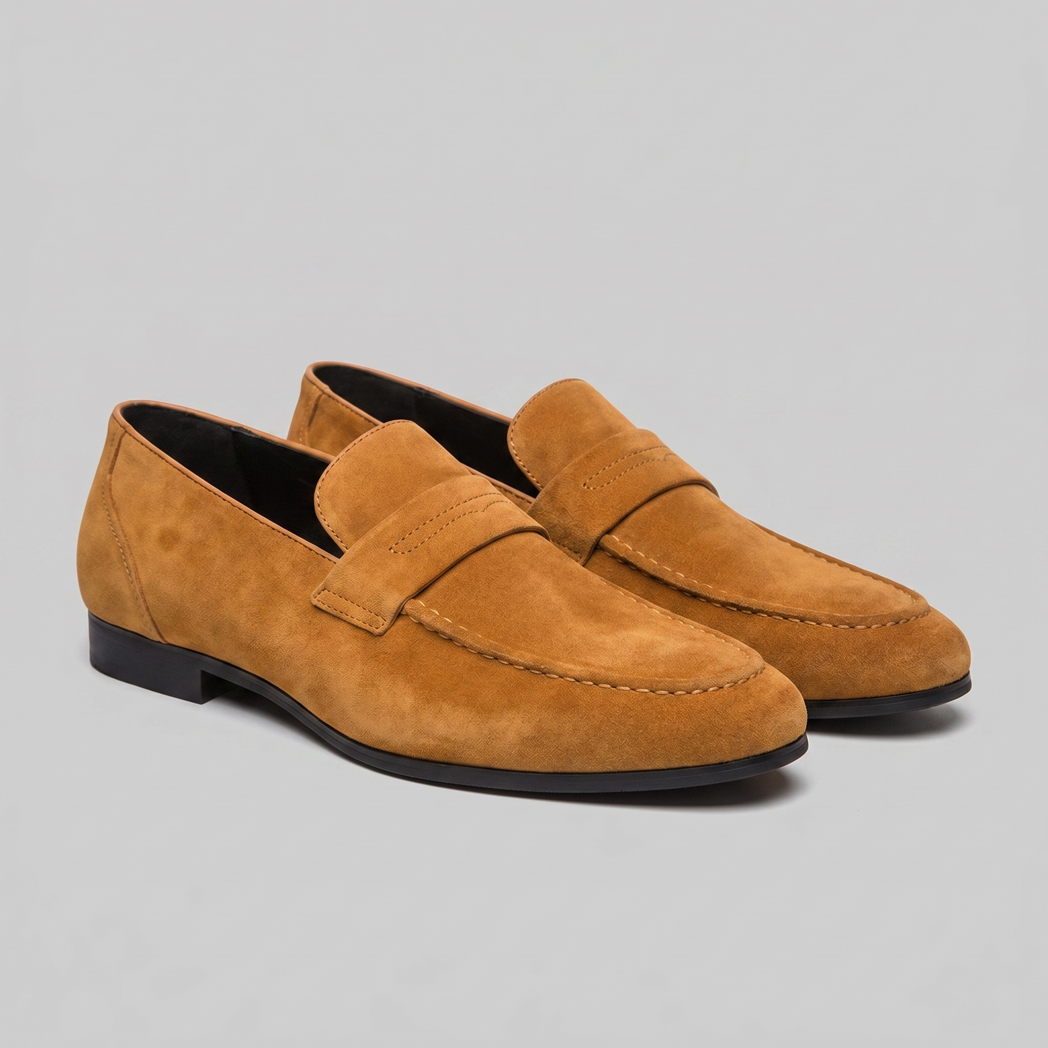 Men's Suede Penny Loafers Smart Casual Slip-On Shoes