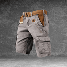 Men's Cargo Shorts with Multi-Pocket Utility Design, Polyester